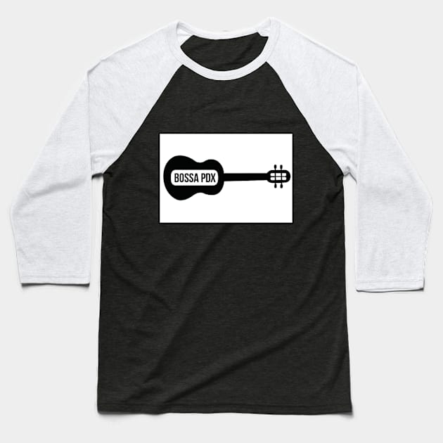 Bossa PDX Black Logo Baseball T-Shirt by bossapdx